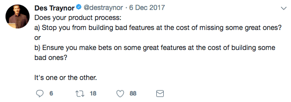 Des Traynor Tweet