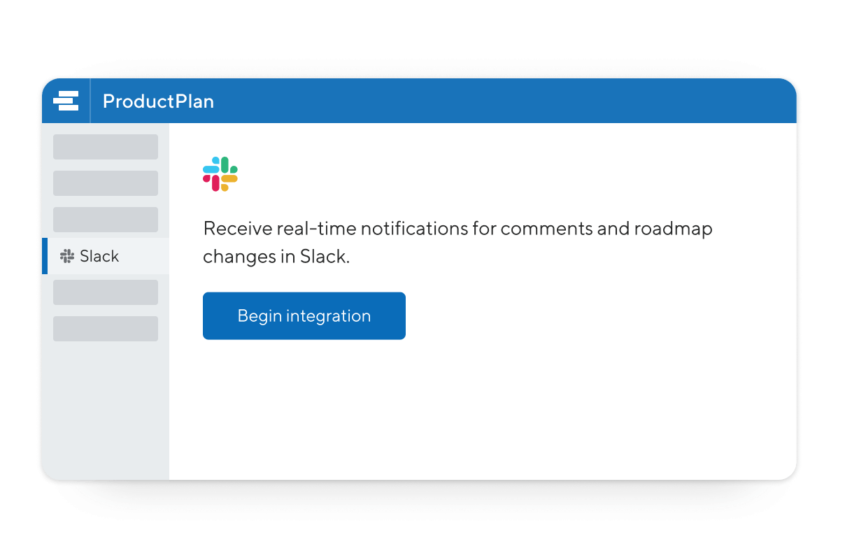 Setup your Slack integration with ProductPlan